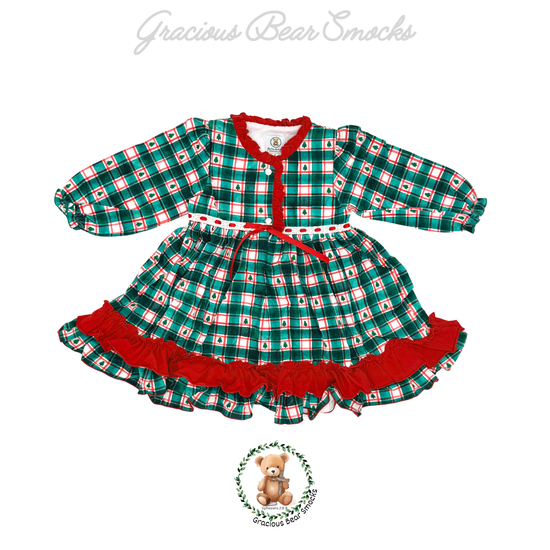 RTS Fireside Family Plaid Girl Gown