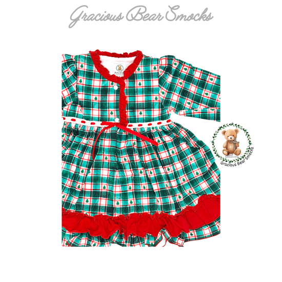 RTS Fireside Family Plaid Girl Gown