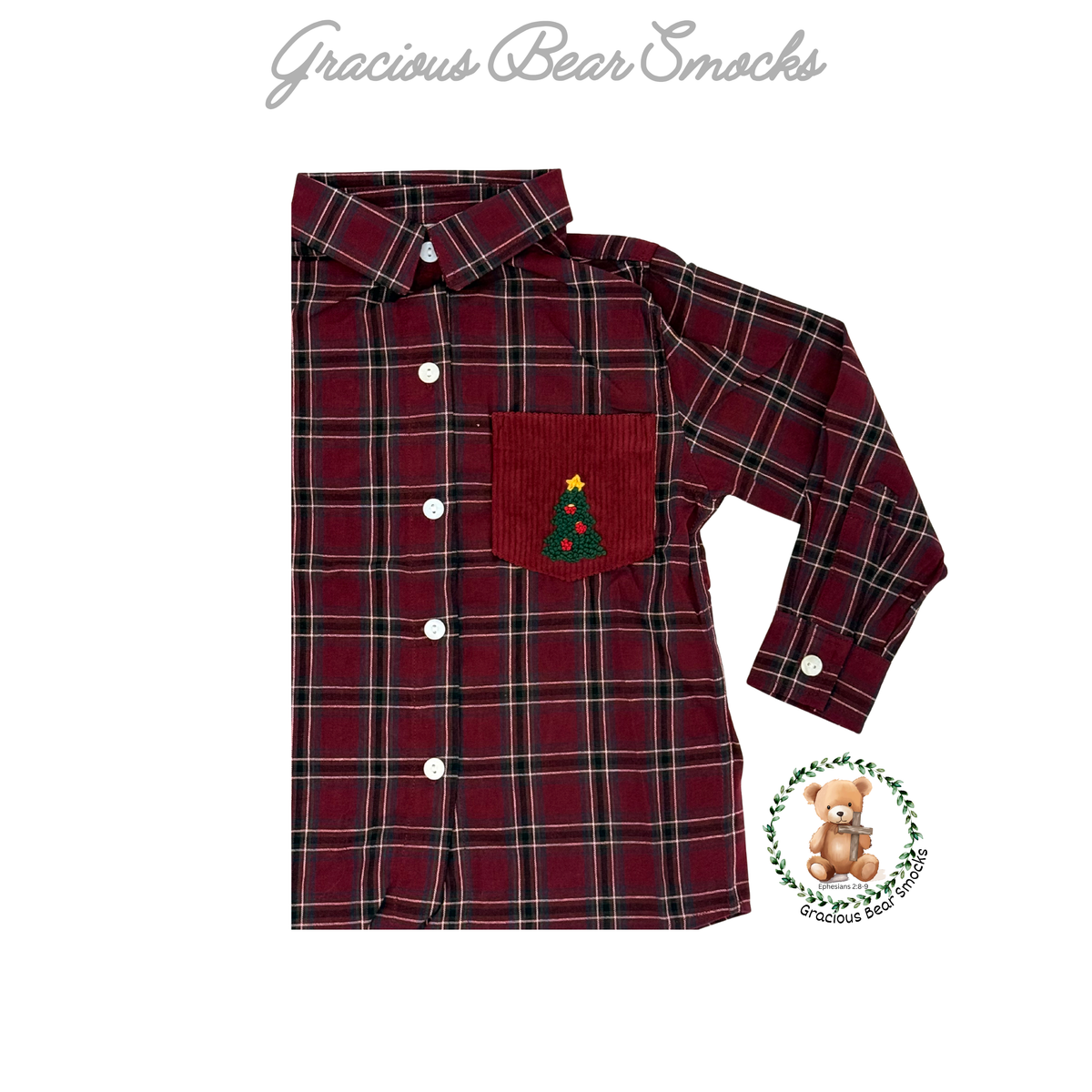 RTS Pearls & Pines Boy Button Down