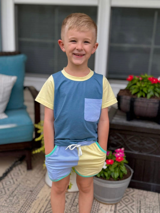RTS Summer Colorblock Boy Short Set (ALL BLANK)