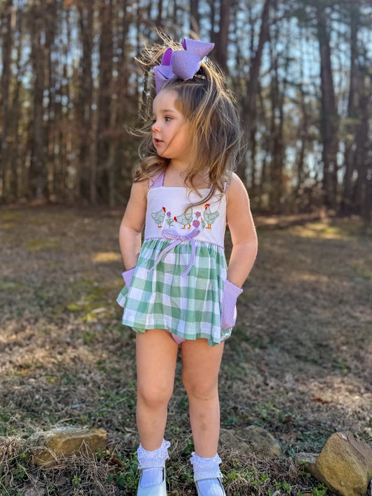 RTS Spring Chickens Girl Diaper Set