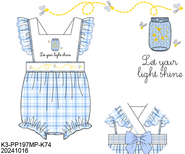 RTS Let Your Light Shine Girl Bubble (9m and 3t only)