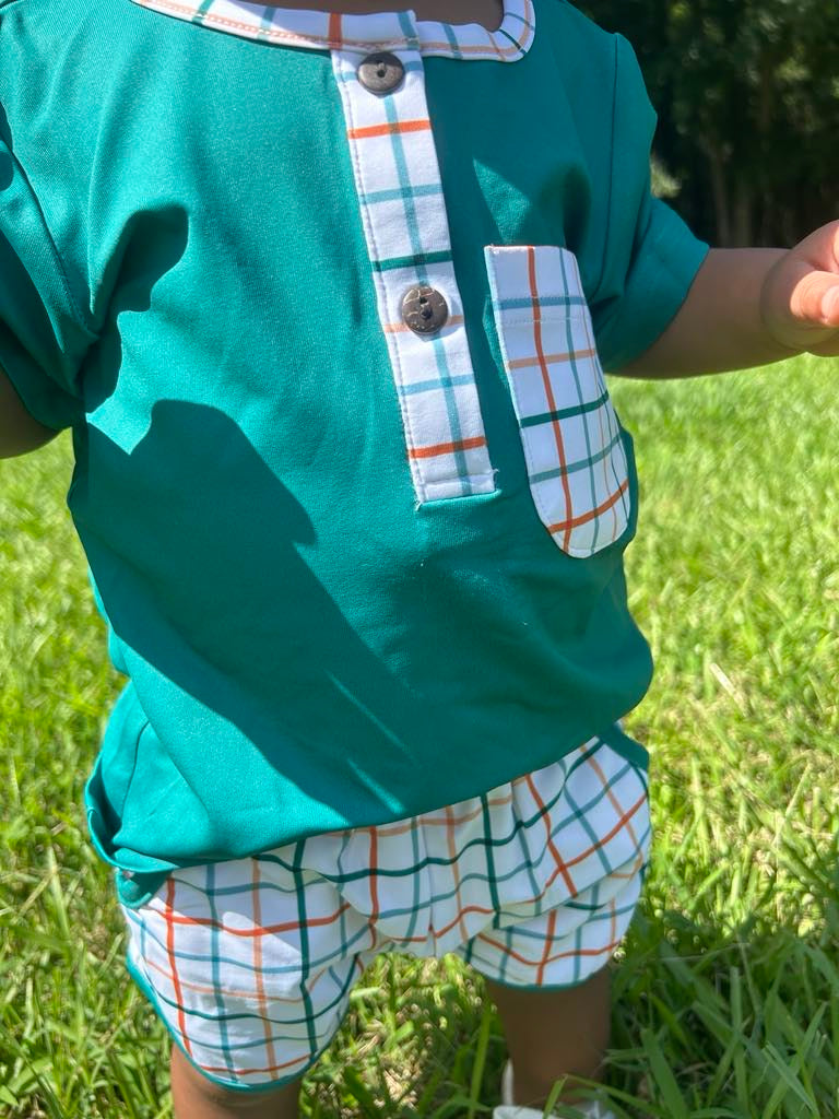 RTS Teal Boy Short Set (NO MONOGRAM)