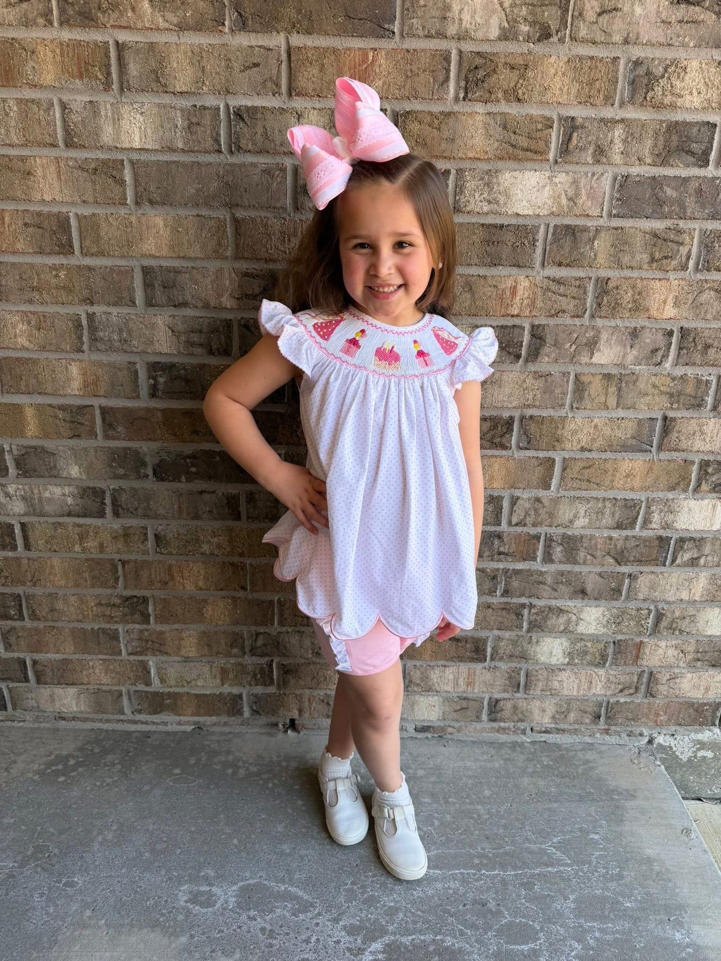 RTS Smocked Birthday Fun Girl Shorts Set