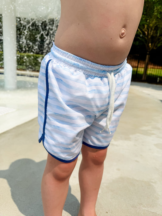 RTS Navy & Stripe Boy Trunks