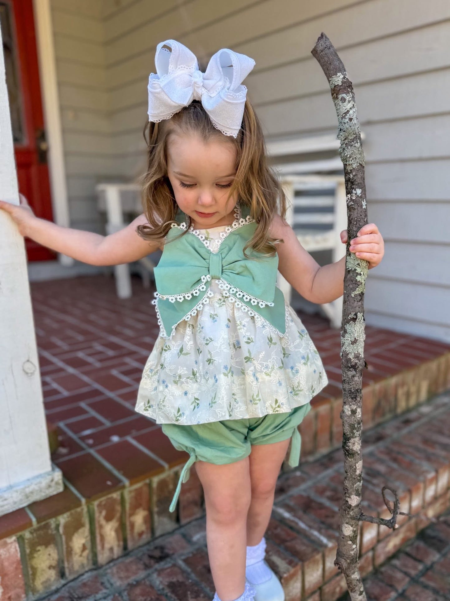 RTS Butterflys and Flowers Girl Shorts Set