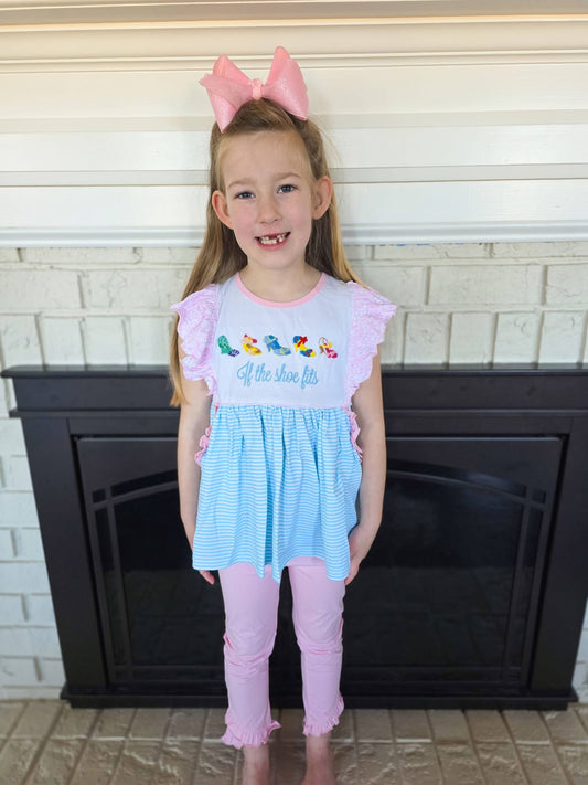 RTS If the Shoe Fits Girl Pant Set