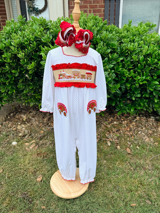 PO38 - Peppermint Express Girl Long Romper (ETA Late October to GBS, then to YOU)