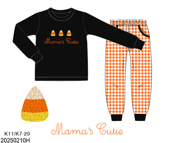 RTS French Knot Candy Corn Boy Jogger
