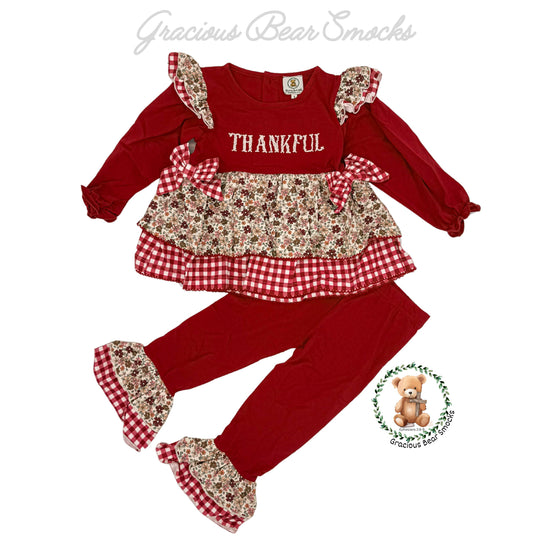 RTS Thankful Girl Pants Set - all say "THANKFUL"