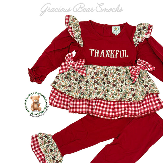 RTS Thankful Girl Pants Set - all say "THANKFUL"