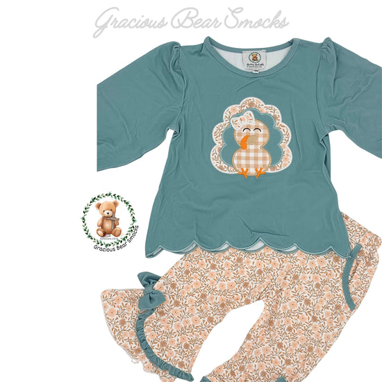 RTS Turkey Tails Girl Pants Set