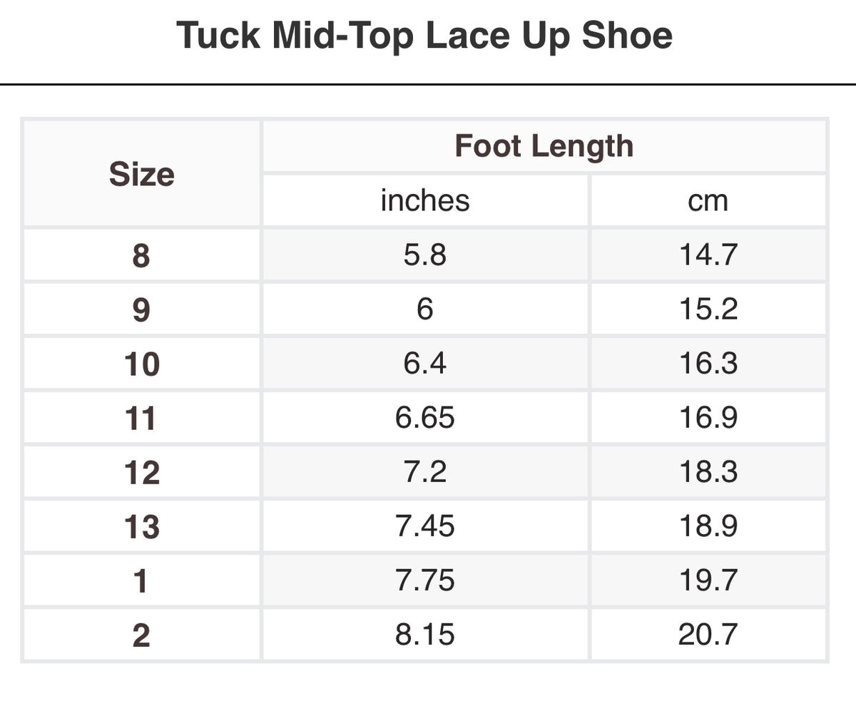 Tuck Lace Shoe & Luke Lace Up