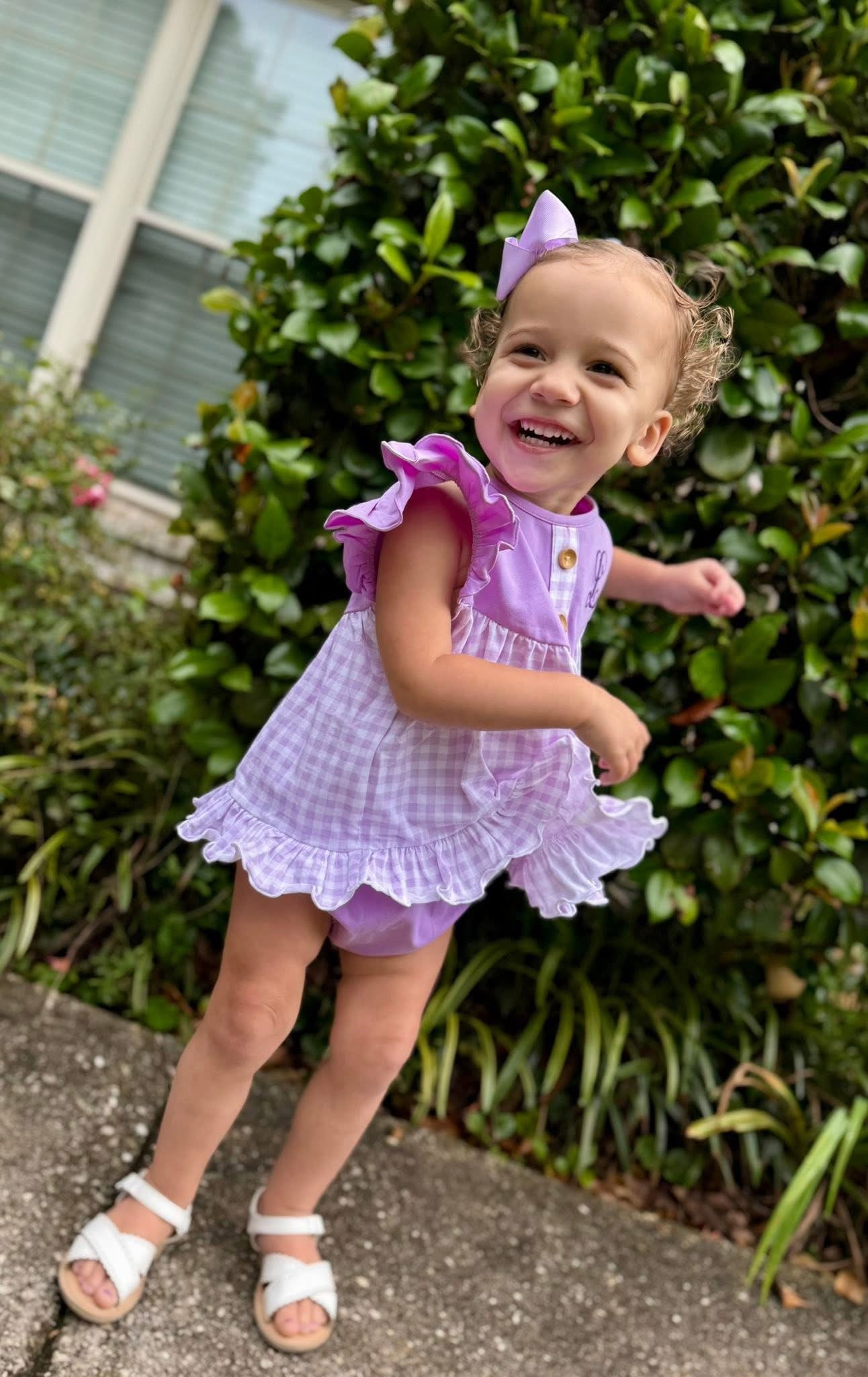 RTS Sweet Gingham Girl Diaper Set (NO MONOGRAM) – Gracious Bear Smocks