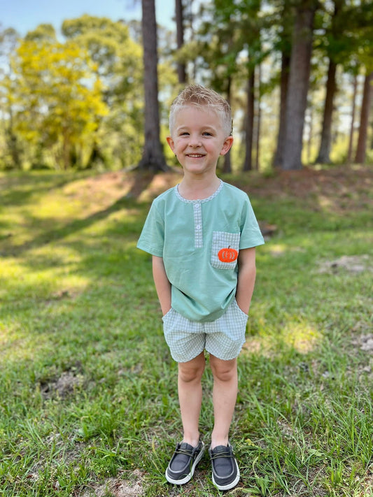 RTS Geometric Pumpkins Boy Short Set