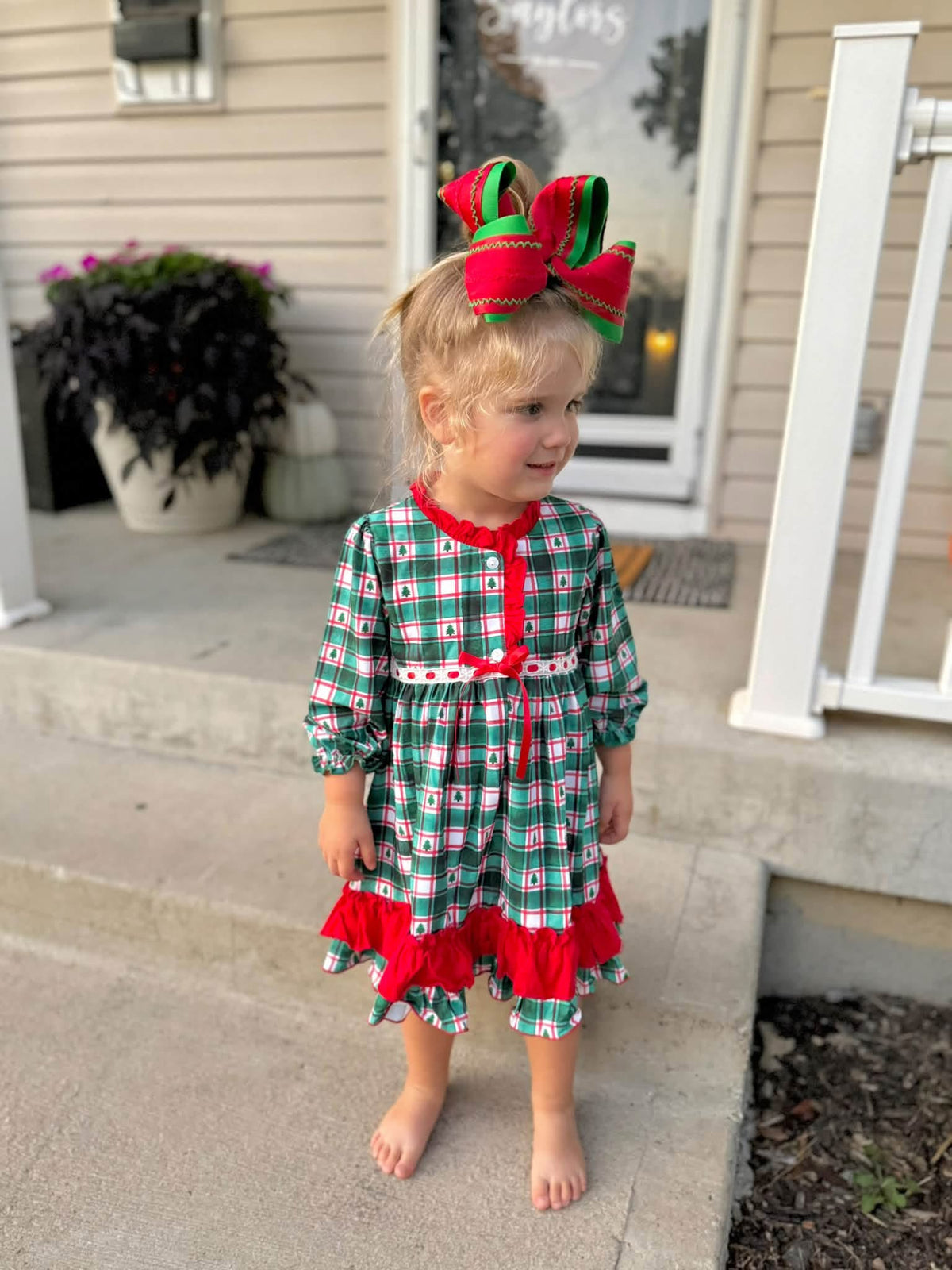 RTS Fireside Family Plaid Girl Gown