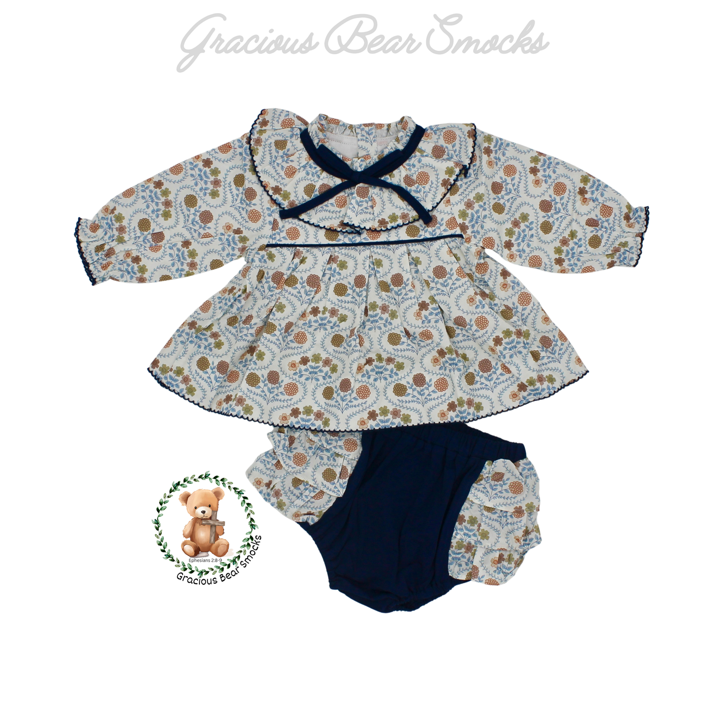 RTS Quiet Fields Girl Diaper Set
