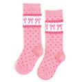 Pink Bow Scalloped Knee Socks from Little Stocking Co