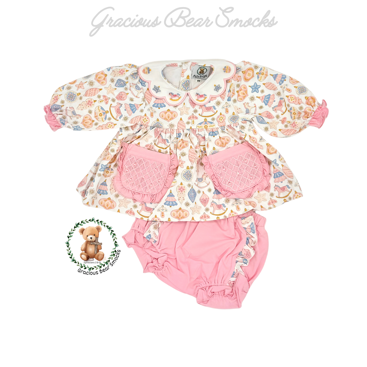 RTS Vintage Ornaments Girl Diaper Set