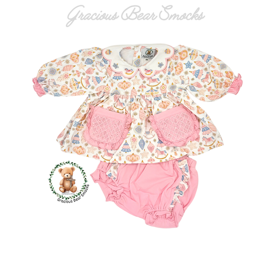 RTS Vintage Ornaments Girl Diaper Set
