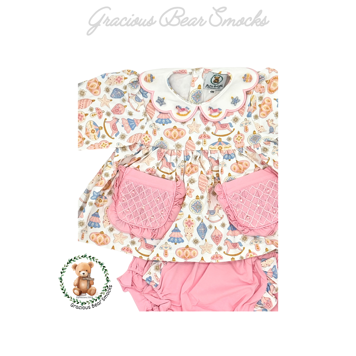 RTS Vintage Ornaments Girl Diaper Set