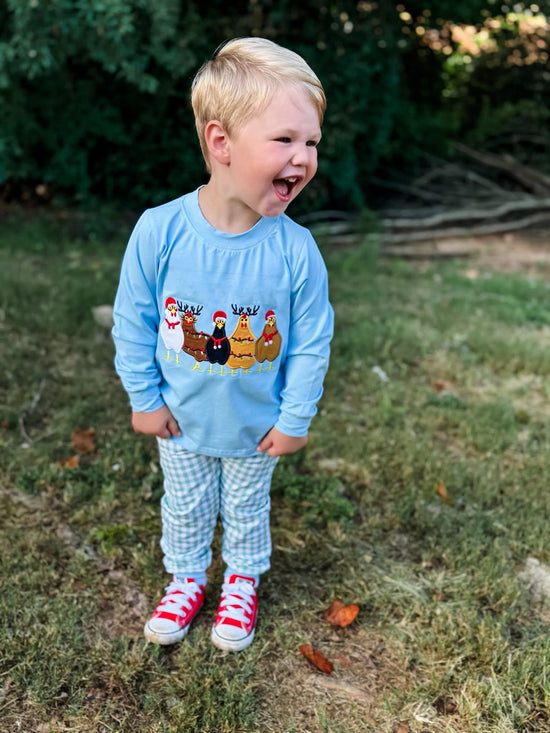 RTS Christmas Chickens Boy Jogger Set