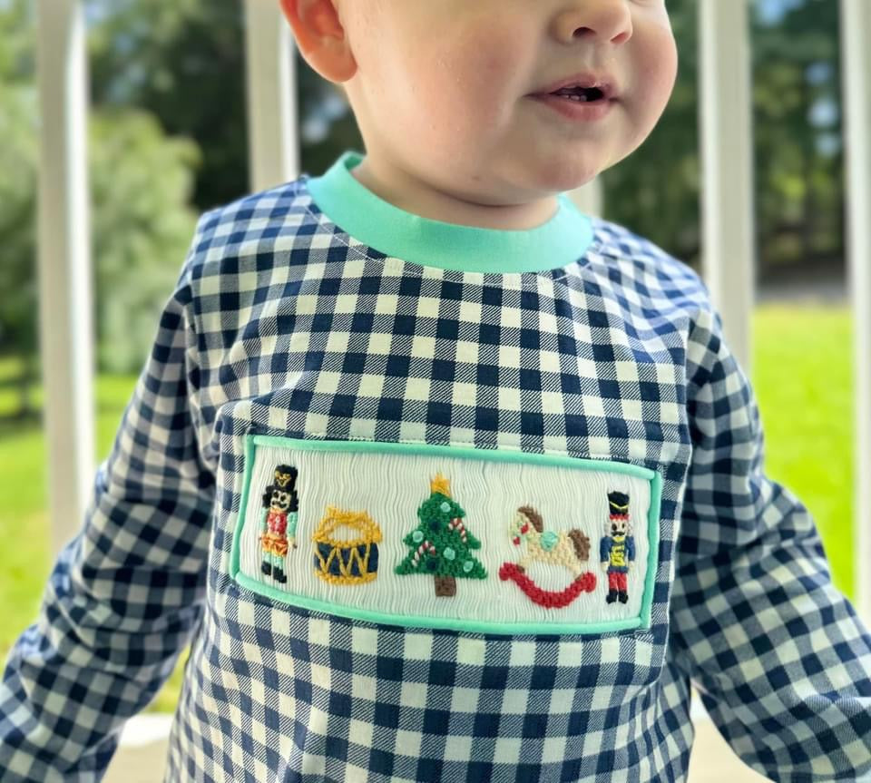 RTS - Nutcracker Smocks Boy Long Romper