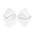 King Classic Grosgrain Hair Bow - WHITE