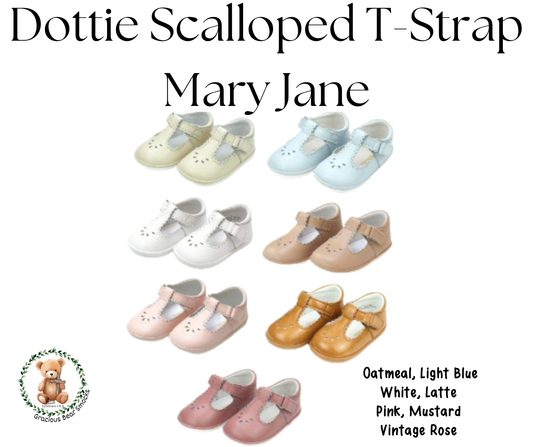 Dottie Scalloped T-Strap Mary Jane