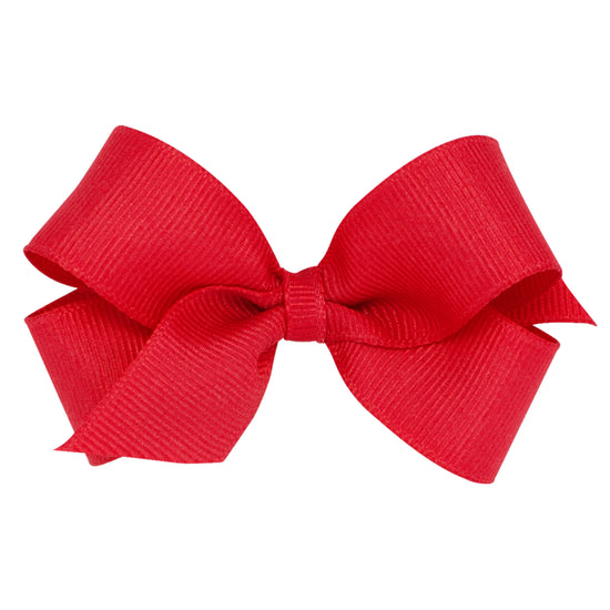 Mini Classic Grosgrain Hair Bow - RED