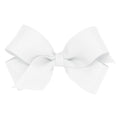 Mini Classic Grosgrain Hair Bow - WHITE