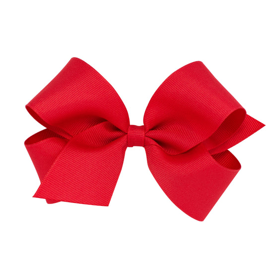 Medium Classic Grosgrain Hair Bow - RED